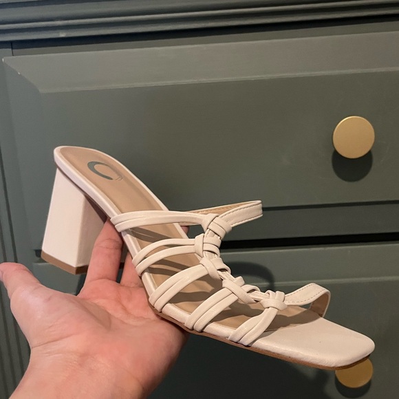 Express x Journee Off White Strappy Heel - Picture 3 of 5